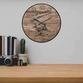 Rifle Hunting Life Skogen Buck och Lever Rifle Stor Klocka