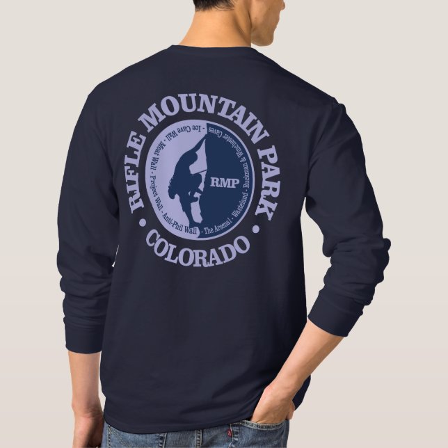 Rifle Mountain (klättring) T Shirt (Baksida)
