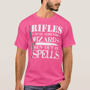 Rifle Rifle Älskare Gun Högers Funny Ammo Bullets T Shirt