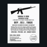 Rifle Silhouette, Gunsmith, Gunstore Advertising Flygblad<br><div class="desc">Rifle Silhouette,  Gunsmith,  Gunstore Advertising Flyers by the Affärskort Store.</div>