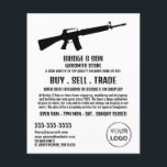 Rifle Silhouette, Gunsmith, Gunstore Advertising Flygblad<br><div class="desc">Rifle Silhouette,  Gunsmith,  Gunstore Advertising Flyers by the Affärskort Store.</div>
