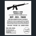Rifle Siluett, Vapensmed, Vapenbutik Reklam Reklamblad<br><div class="desc">Rifle Siluett,  Vapensmed,  Vapenbutik Reklamblad Av Business Card Store.</div>