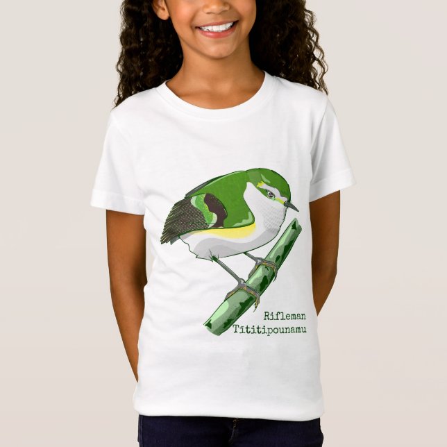 Rifleman tititiponamu NZ T Shirt (Framsida)