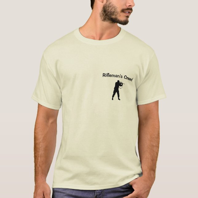 Riflemans bekännelse tee shirt (Framsida)
