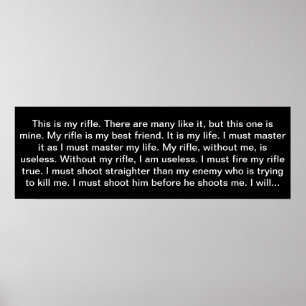 Riflemans Creed Poster