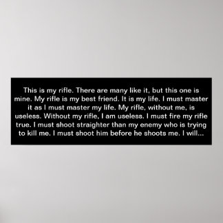 Riflemans Creed Poster