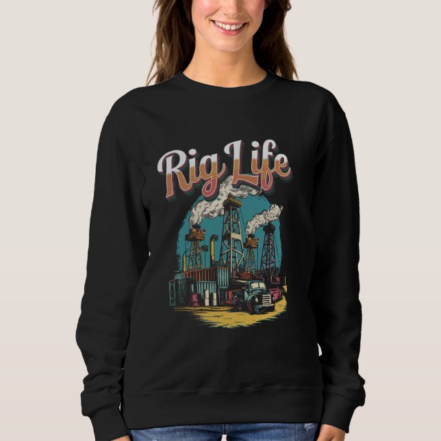 Rig Life Oilfield Rig T Shirt (Framsida)