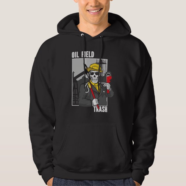 Rig Life Oilfield Worker Oilfielder OilRig Oilfiel Hoodie (Framsida)