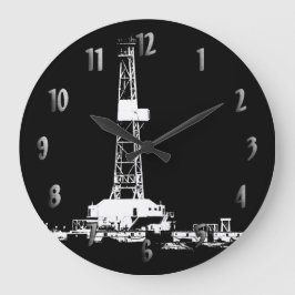 Rig Silhouette Clock (med siffror) Stor Klocka