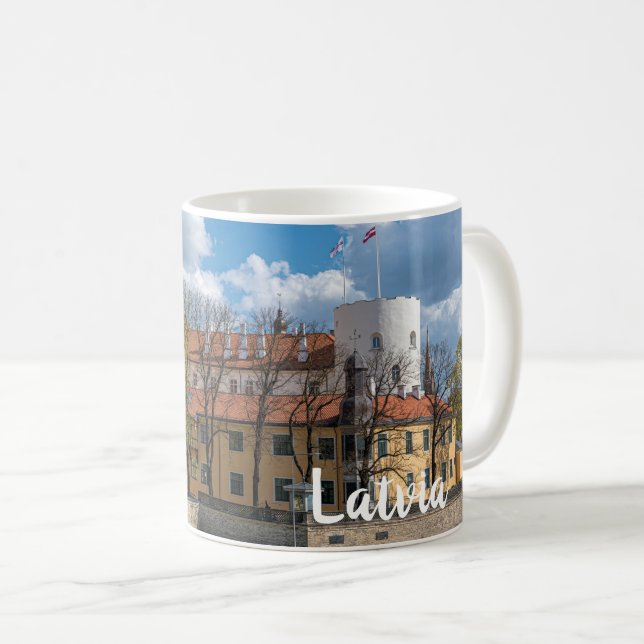 Riga Castle i Riga, Lettland Kaffemugg (Framsida höger)