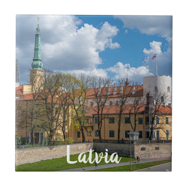 Riga Castle i Riga, Lettland Kakelplatta (Framsidan)