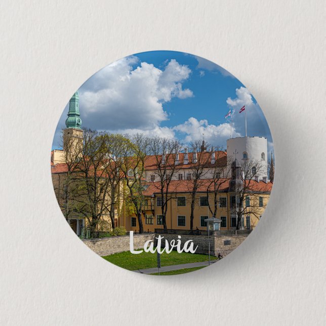 Riga Castle i Riga, Lettland Knapp (Framsida)