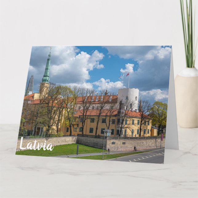 Riga Castle i Riga, Lettland Kort (Framsida)
