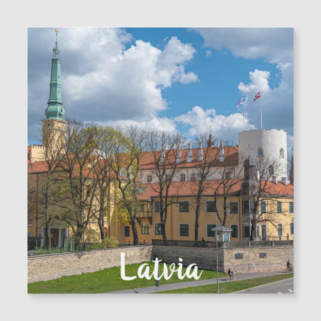 Riga Castle i Riga, Lettland Magnet (Framsida)