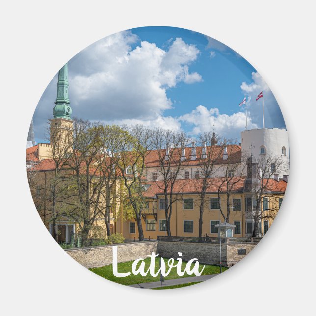 Riga Castle i Riga, Lettland Magnet (Framsidan)