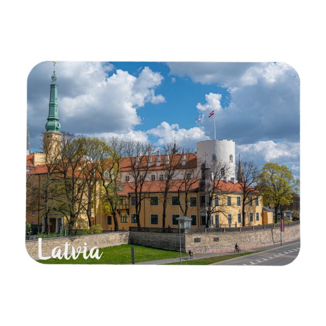 Riga Castle i Riga, Lettland Magnet (Horisontell)