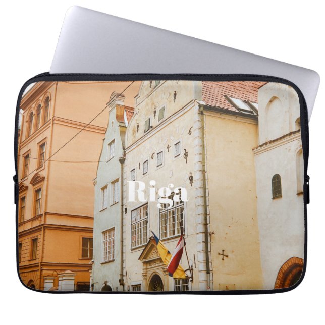 Riga Cityscape Flexible Photo Magnet Laptop Fodral (Framsidan)