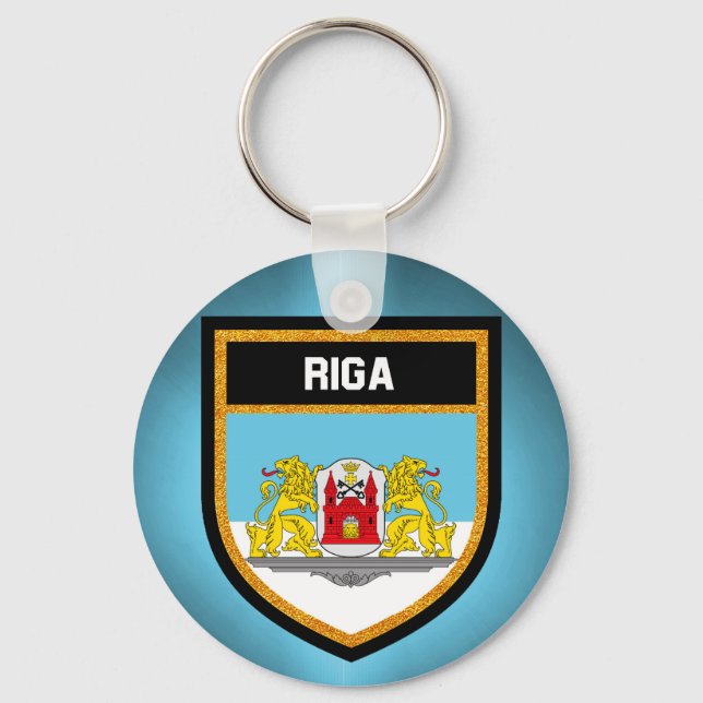 Riga Flagga Nyckelring (Framsida)
