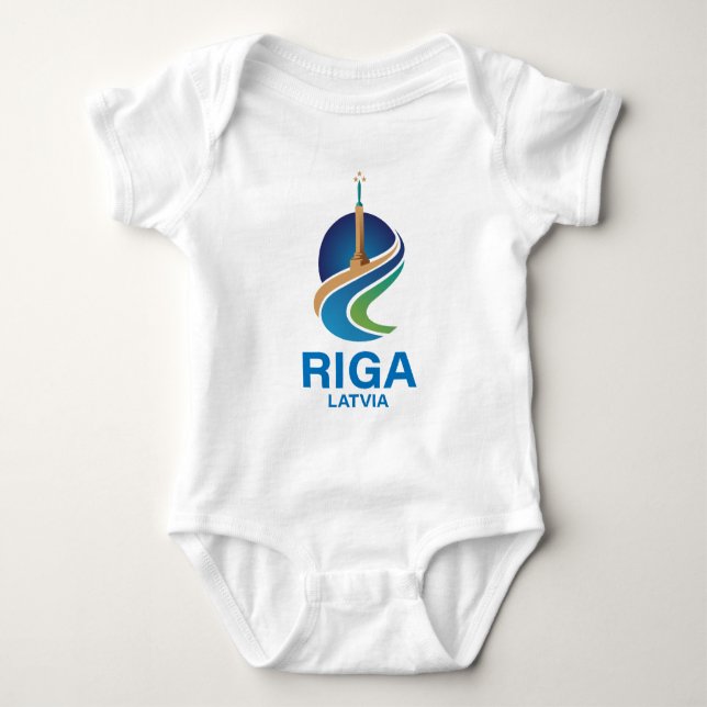 Riga Latvia T Shirt (Framsida)
