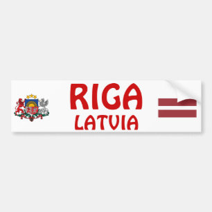 Riga Lettland anpassningsbarbildekal Bildekal