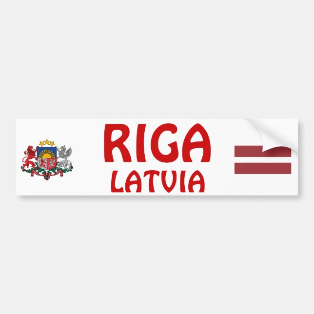 Riga Lettland anpassningsbarbildekal Bildekal (Framsidan)