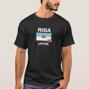 Riga Lettland beställnings- flaggaskjorta Tröja