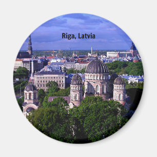 Riga, Lettland cityscape Magnet