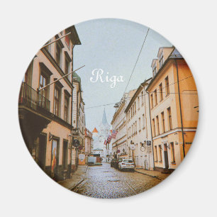 Riga, Lettland Cityscape Magnet