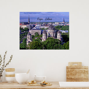Riga, Lettland cityscape Poster