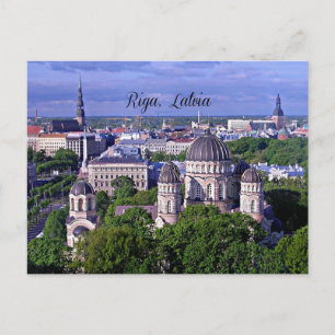 Riga, Lettland cityscape Vykort