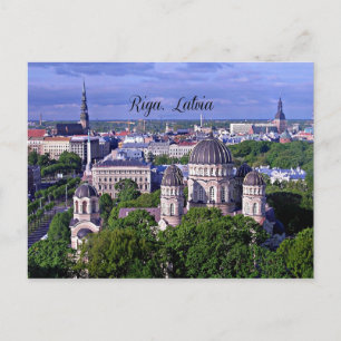 Riga, Lettland cityscape Vykort