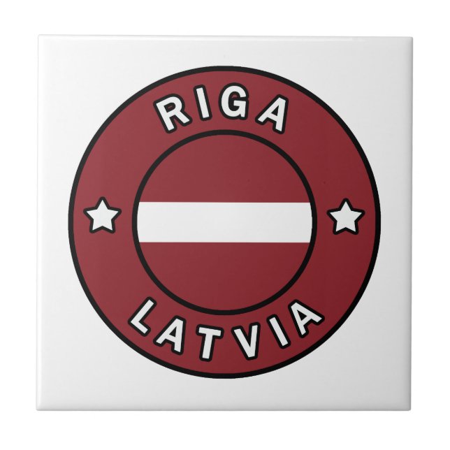 Riga Lettland Kakelplatta (Framsidan)