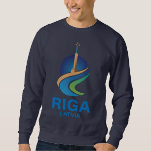 Riga Lettland Lång Ärmad Tröja