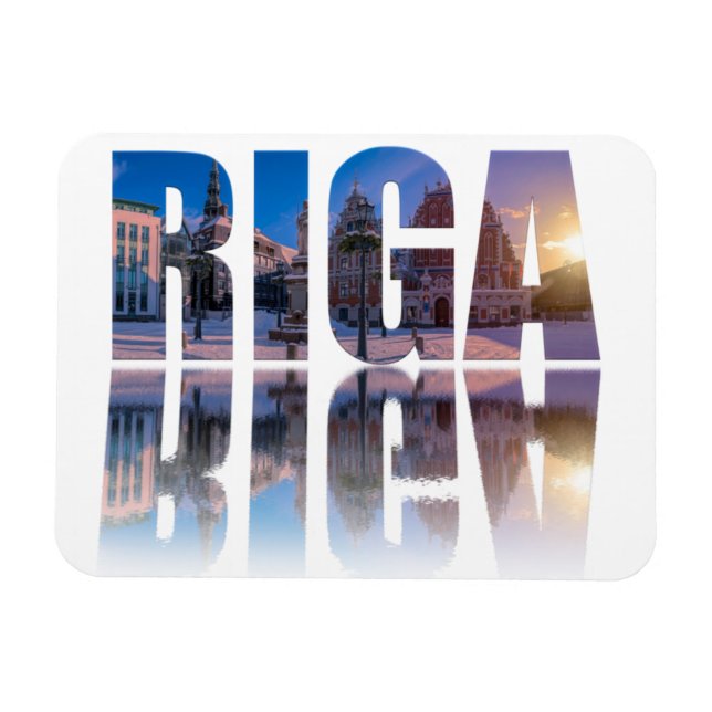 Riga, Lettland Magnet (Horisontell)