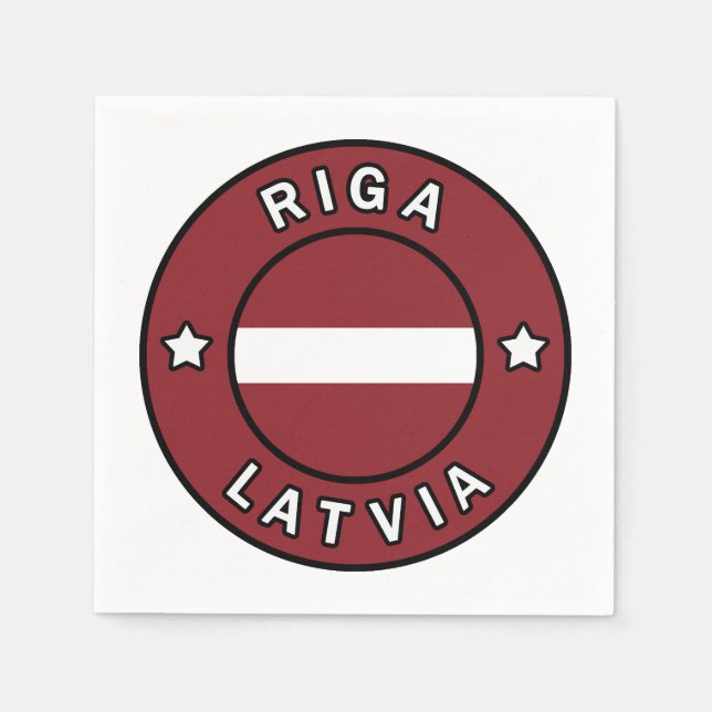 Riga Lettland Pappersservett (Framsidan)