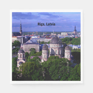 Riga, Lettland stadsbild Pappersservett