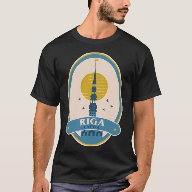 Riga Lettland T Shirt (Framsida)