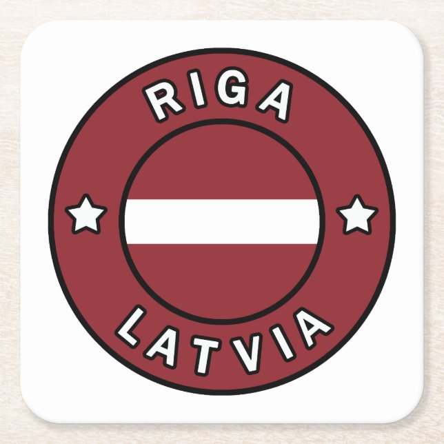 Riga Lettland Underlägg Papper Kvadrat (Framsidan)
