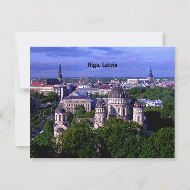 Riga, Lettlands cityscape-foto Kort (Framsida)
