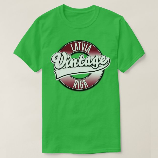 Riga Lettlands vintage logotyp T Shirt (Design framsida)