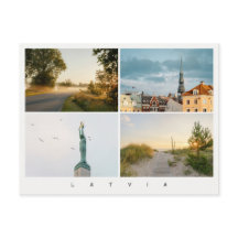 Riga och Lettland Resefoto Collage, modernt