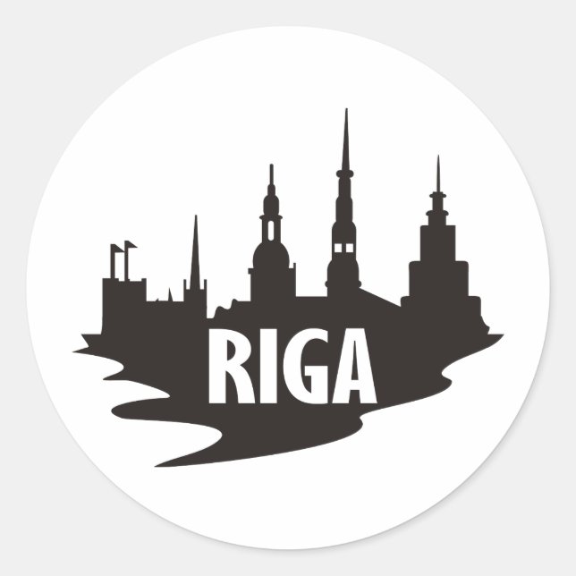 Riga Runt Klistermärke (Framsida)