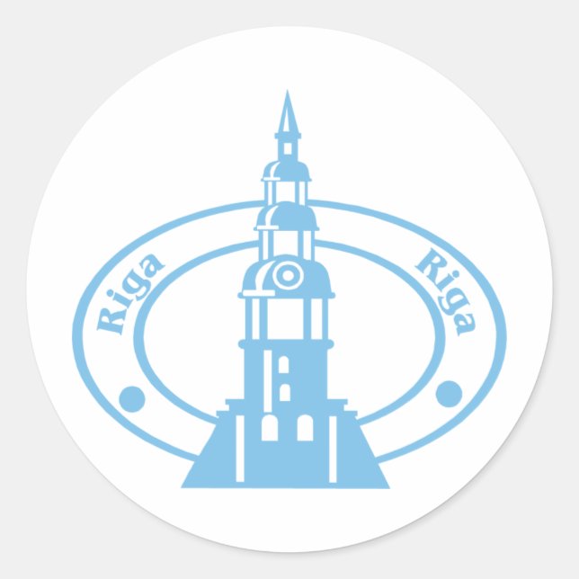 Riga Runt Klistermärke (Framsida)