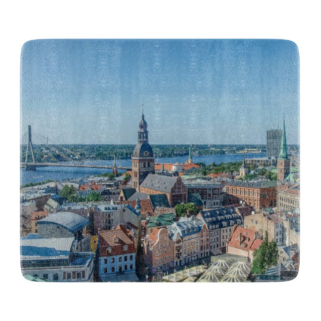 Riga-stadens centrum ovanifrån (Framsidan)