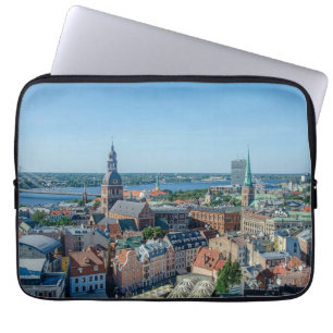 Riga-stadens centrum ovanifrån laptop fodral