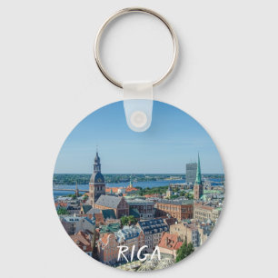 Riga-stadens centrum ovanifrån nyckelring