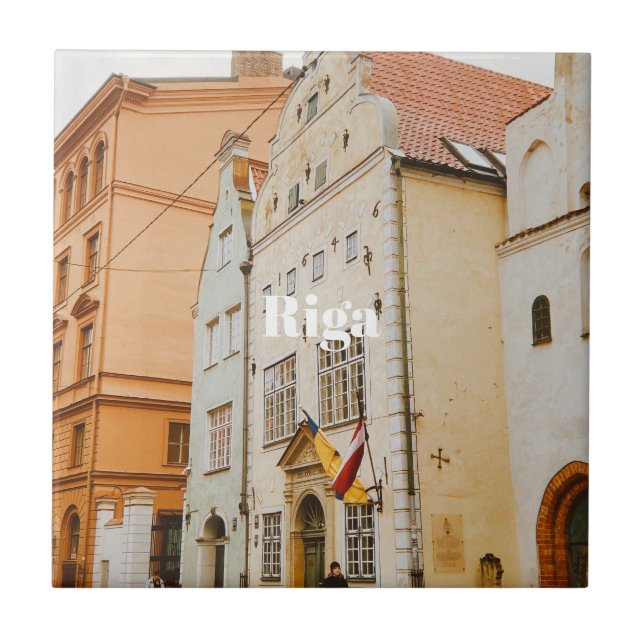 Riga stadsbild Flexibel Foto Magnet Kakelplatta (Framsidan)