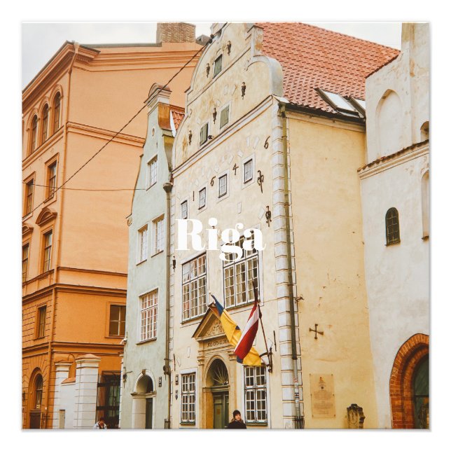 Riga stadsbild flexibel fotomagnet fototryck (Framsidan)