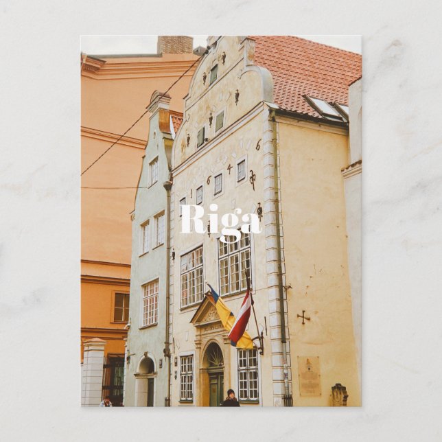 Riga stadsbild flexibel fotomagnet helg vykort (Framsida)