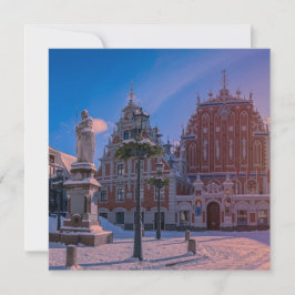 Riga Town Hall Square på vintern